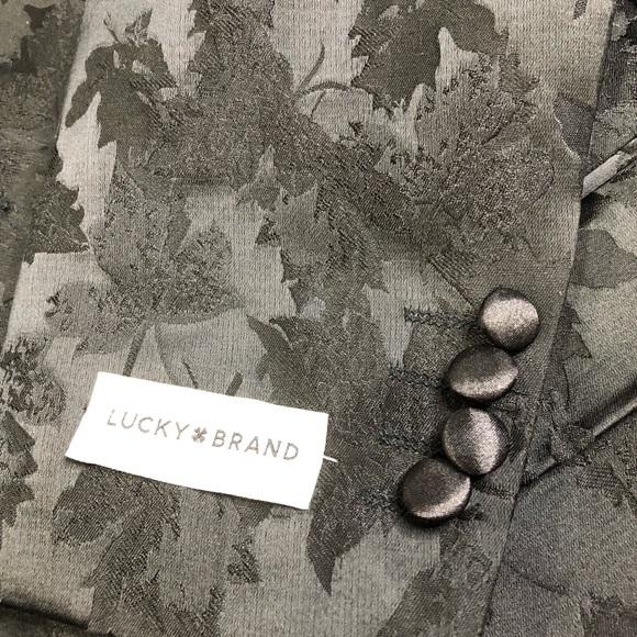 LUCKY BRAND Black / Grey   blazer dress up or down with rhinestone Medusa - Picture 7 of 17